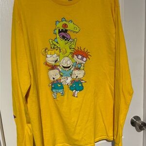 Nickelodeon Yellow Long Sleeve Tee with Rugrats Characters